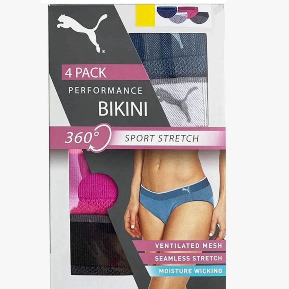PUMA Ladies' Seamless Bikini Underwear - szS